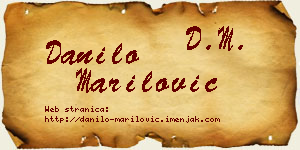 Danilo Marilović vizit kartica